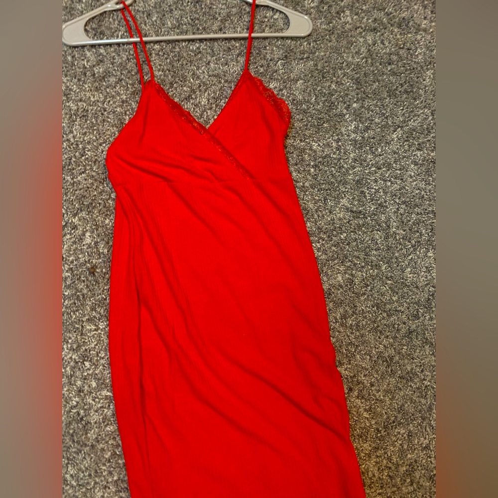 Simple soft red dress